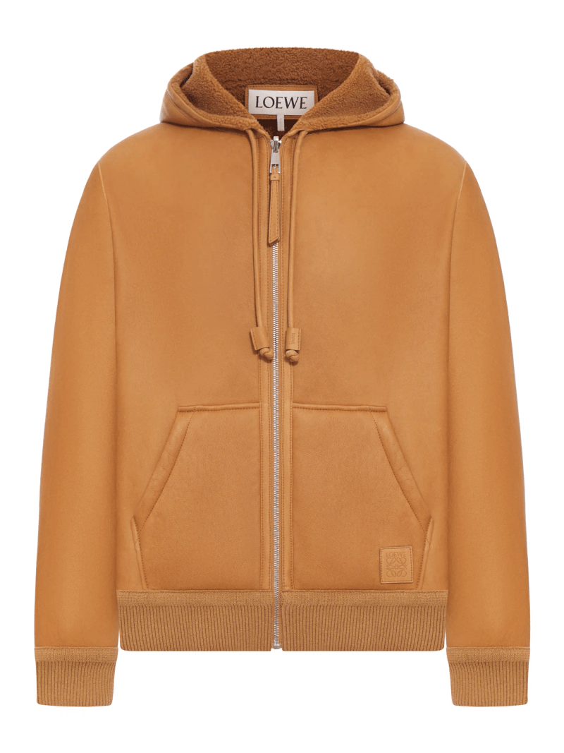 SHEARLING JACKET WITH HOOD - Loewe - Man