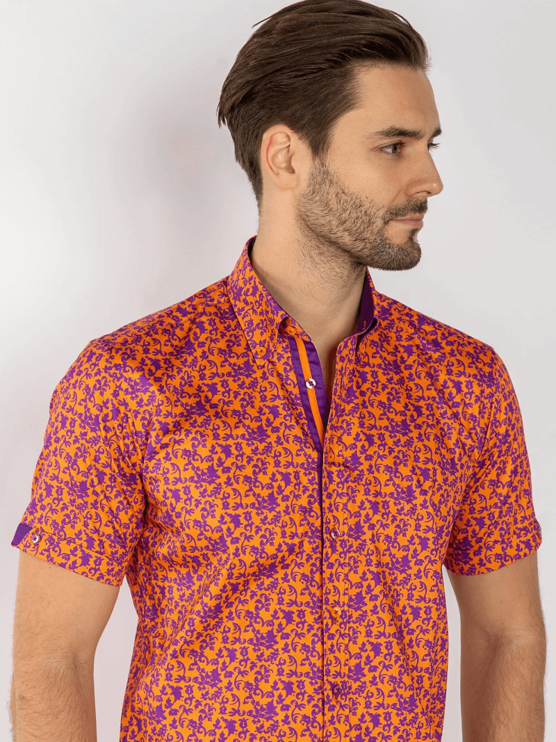 Silhouette Ornaments Short Sleeve Shirt