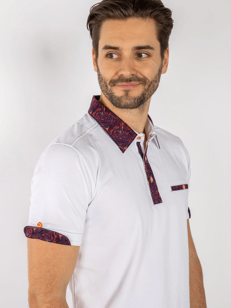 SIGNATURE POLO SHIRT WITH SHIMMER INSERT