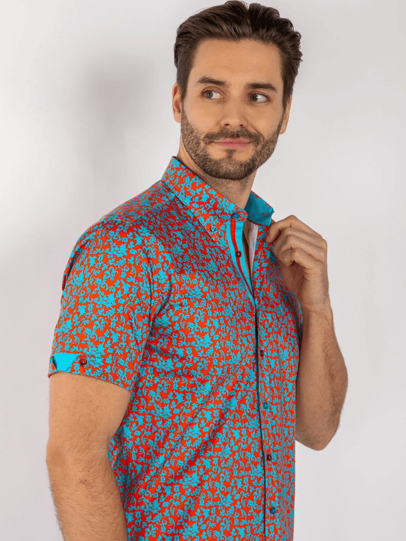 SILHOUETTE ORNAMENTS SHORT SLEEVE SHIRT