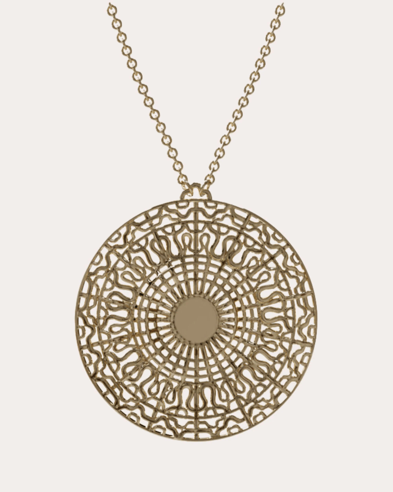 Ruveil Women's 14k Gold 528Hz Pendant Necklace in Yellow Gold
