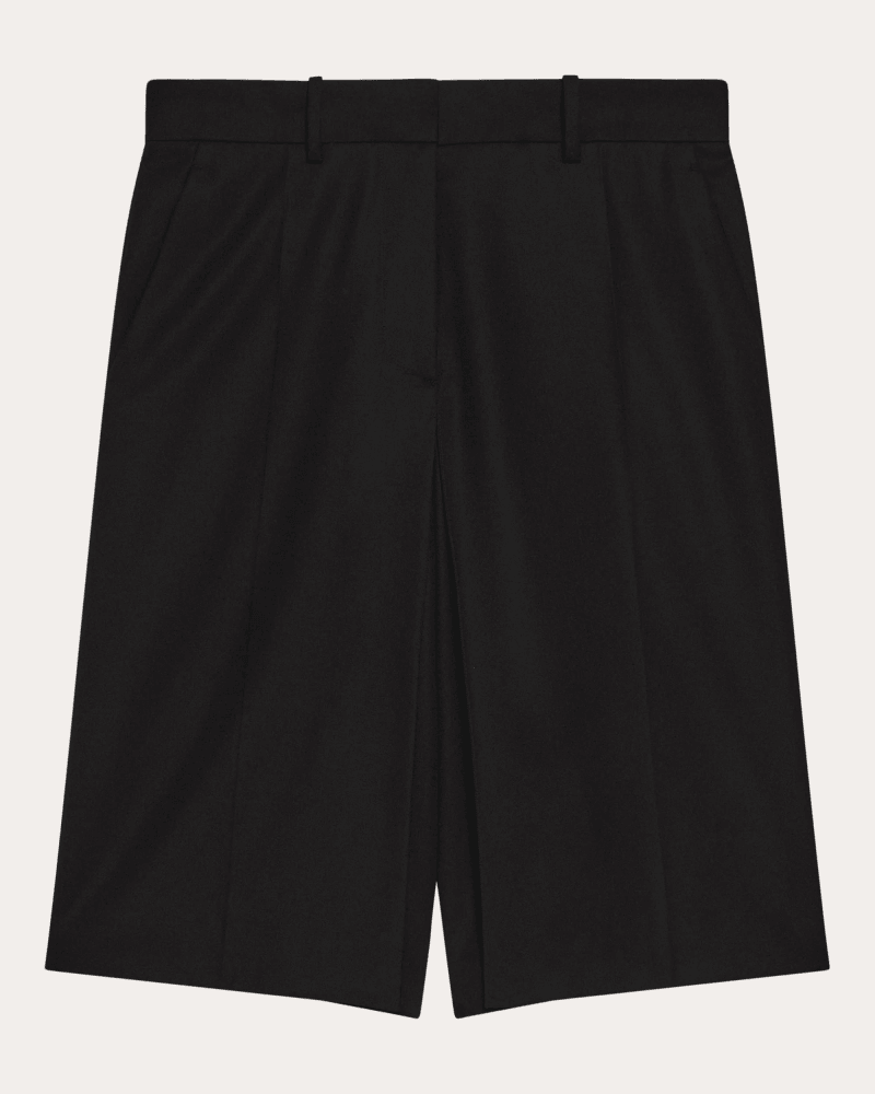 Helmut Lang Women's Wool Gabardine Wardrobe Midi Skirt in Black