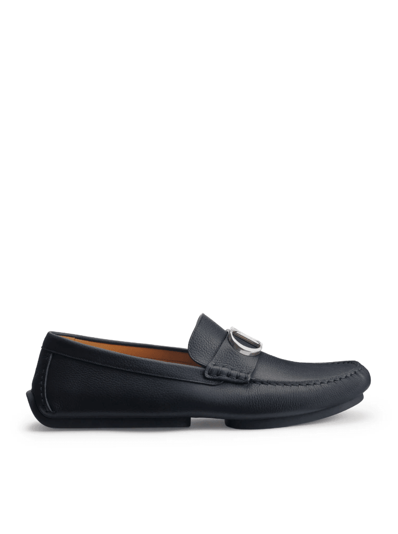 ROADIE LOAFERS IN BLUE GRAINED CALFSKIN - Christian Dior - Man
