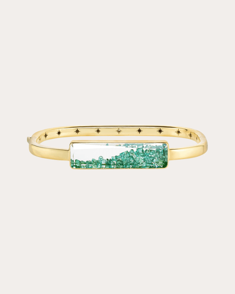 Moritz Glik Women's Emerald & 18k Gold Shaker Bangle