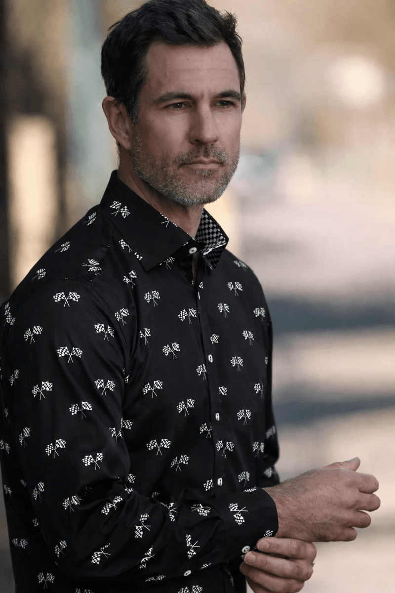 RACING FLAG MOTORSPORT PRINT SHIRT