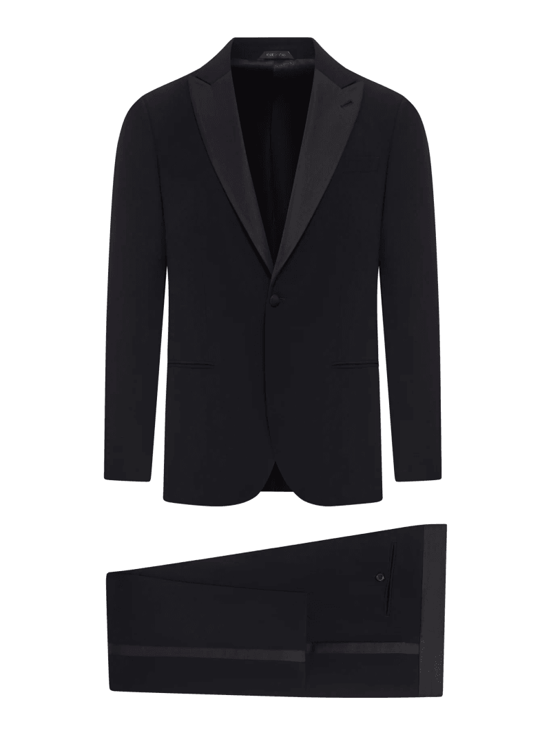CLASSIC SINGLE-BREASTED TUXEDO WITH SATIN LAPEL - Giorgio Armani - Man