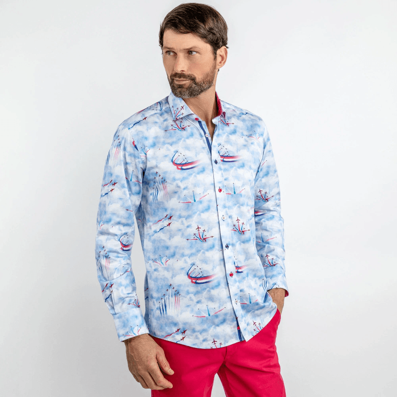 RED ARROW PLANES PRINT SHIRT