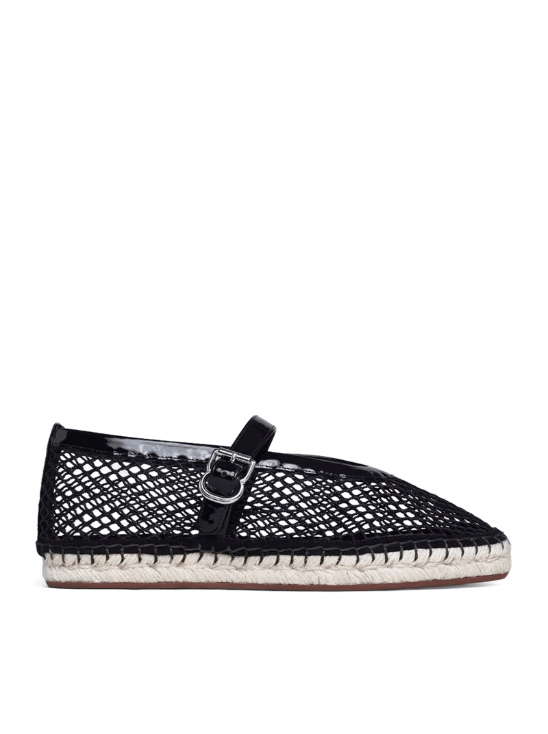 MESH AND PATENT LEATHER ESPADRILLES - Alaia - Woman