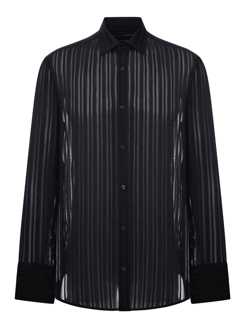 STRIPED SILK GAUZE SHIRT - Gucci - Man