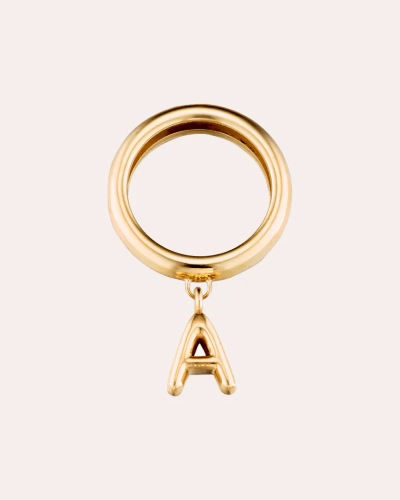 Elizabeth Moore Women's 14k Gold Puffy Initial Ring