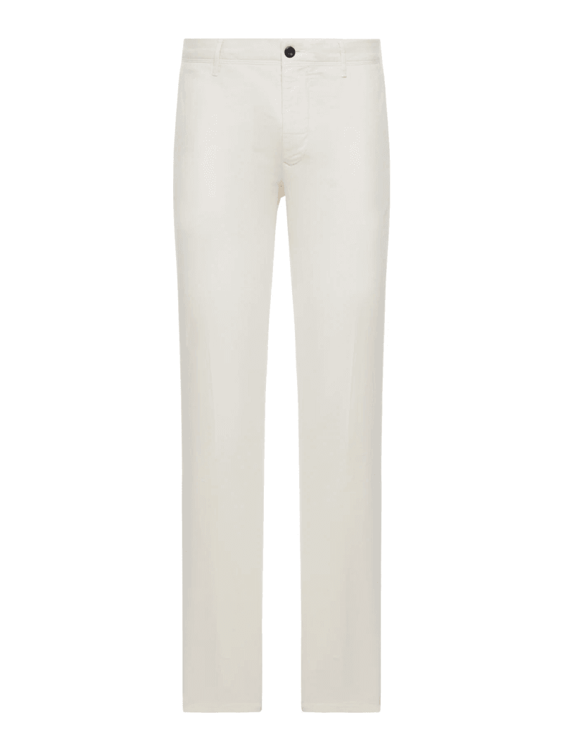 STRETCH COTTON AND LINEN BLEND TROUSERS - Incotex - Man