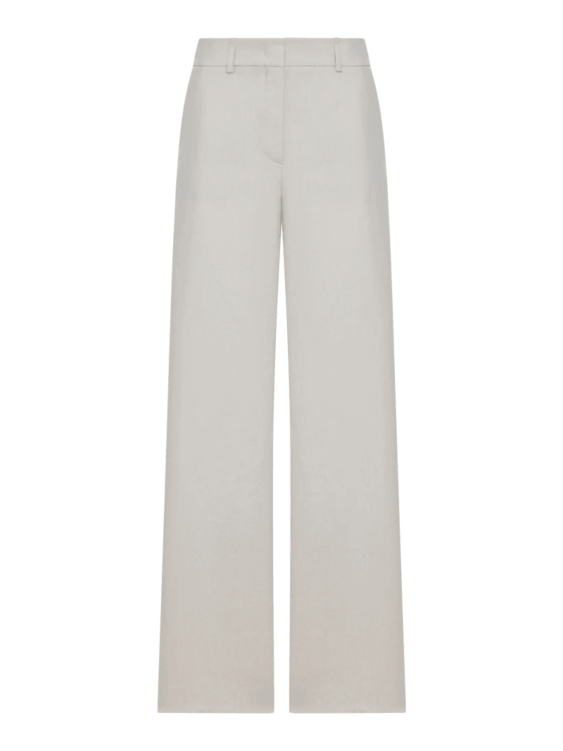 TAILORED LINEN TROUSERS - Giorgio Armani - Woman