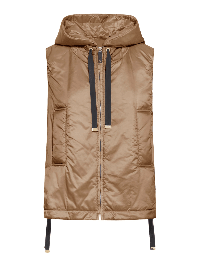 PADDED VEST WITH HOOD IN WATERPROOF CANVAS - Max Mara The Cube - Woman