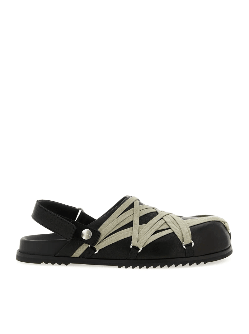 BLACK MEGALACED MULES - Rick Owens - Woman