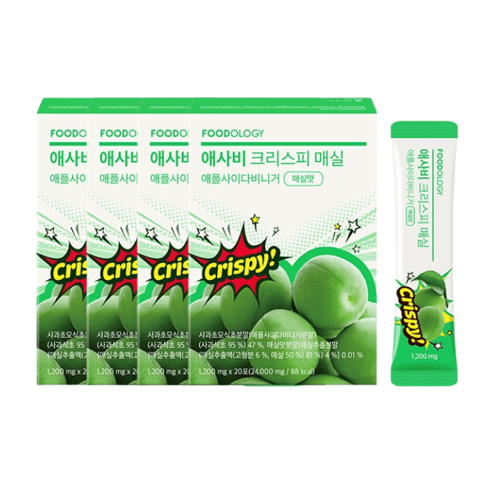 FOODOLOGY - Apple Cider Vinegar Crispy - 2000mg x 20 sticks - Green Plum (4ea) Set