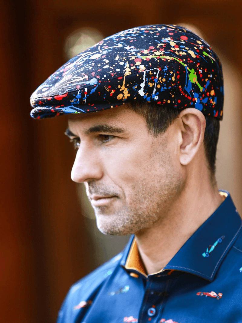 Smoke Printed Flat Cap