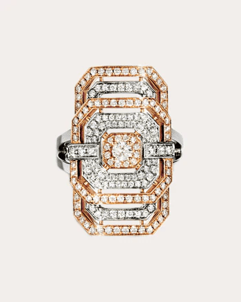 STATEMENT Paris Women's Diamond & 18k Rose Gold Two-Tone My Way Ring in Pink/silver 18K Gold