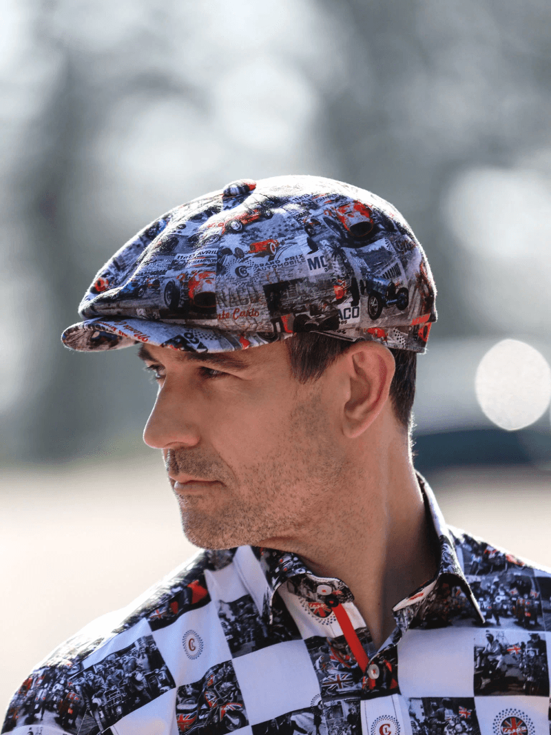 Monaco Grey Printed BUTTON TOP Cap