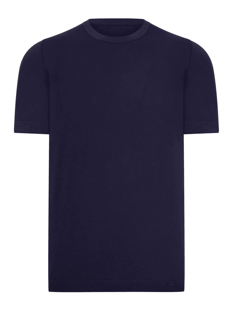 SHORT-SLEEVED COTTON KNITTED T-SHIRT - Nome G - Man