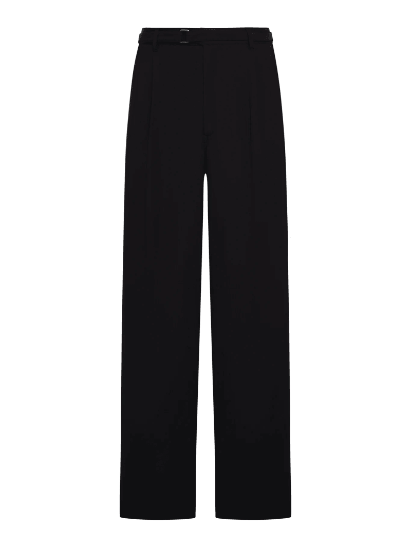 CUPRO ASV NATTÉ SINGLE FLATED PANTS - Giorgio Armani - Man