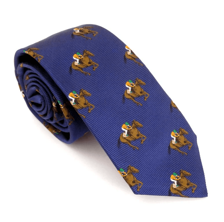 HORSE RACING SILK NECK-TIE BY VAN BUCK