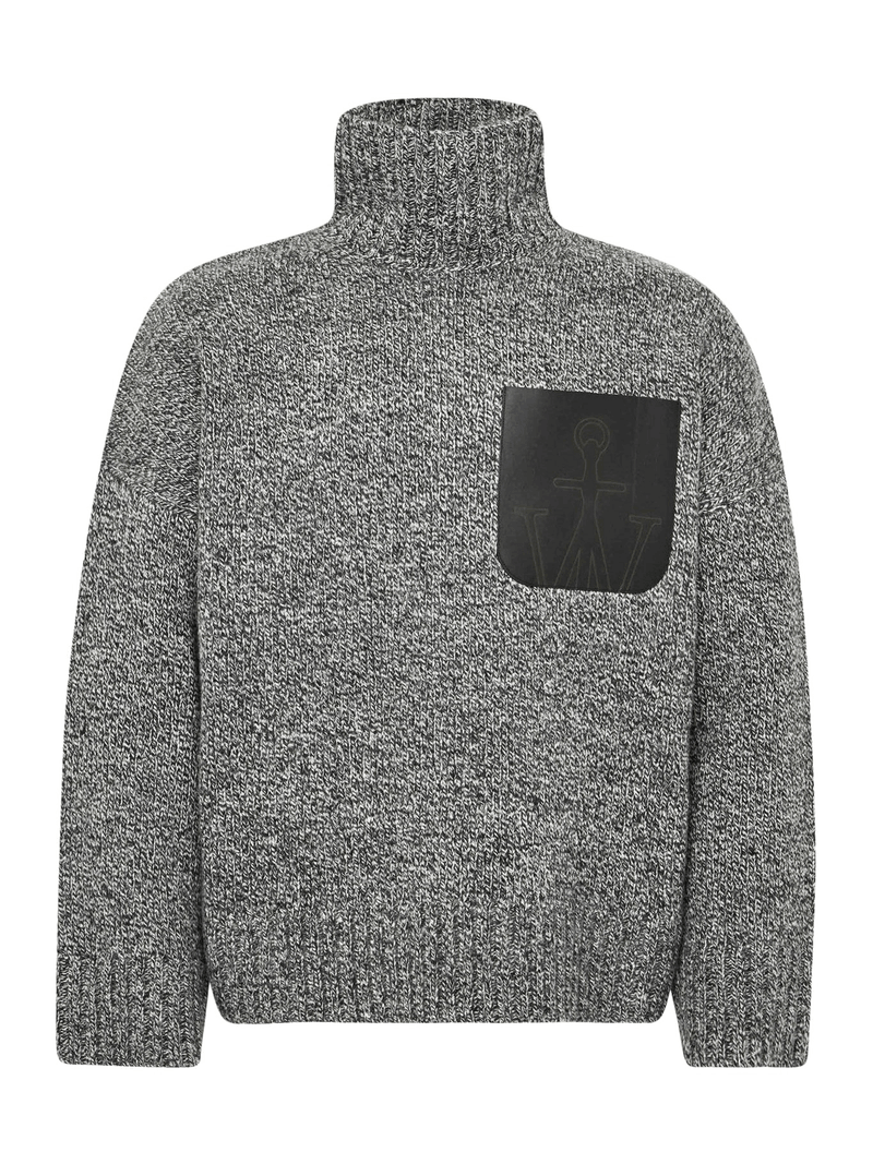 SWEATER WITH LEATHER POCKET - J. w.anderson - Man
