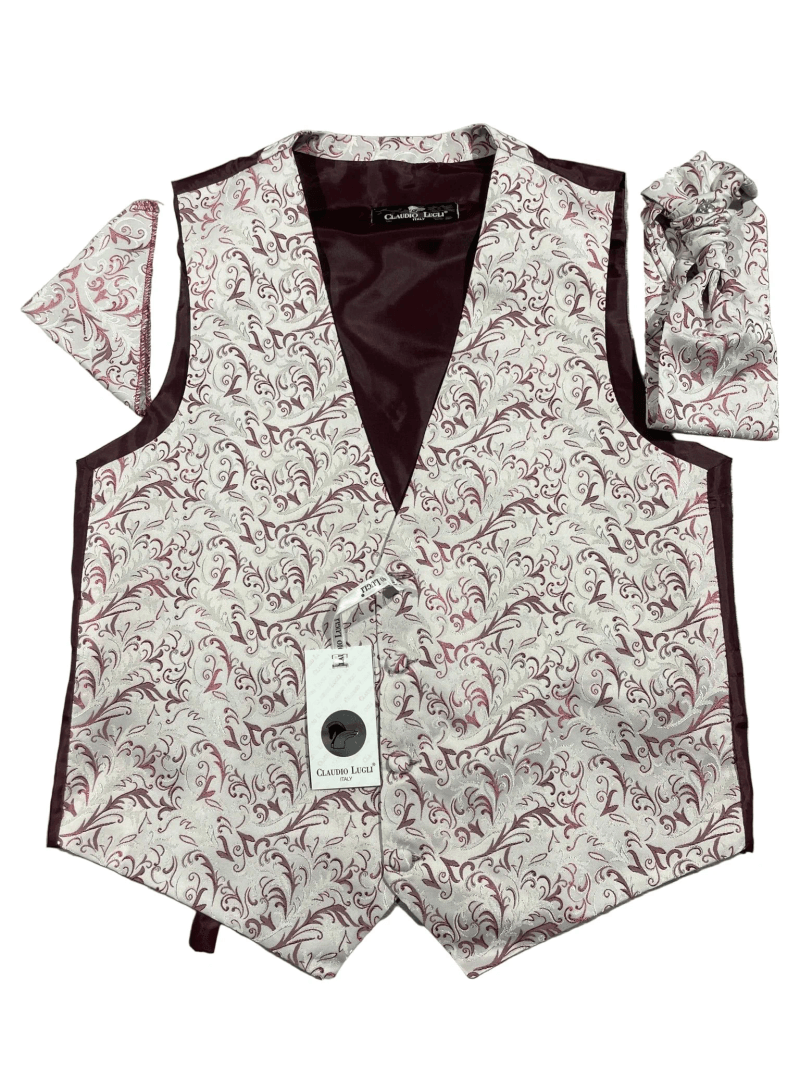 BAROQUE WAISTCOAT, CRAVAT AND HANDKERCHIEF SET