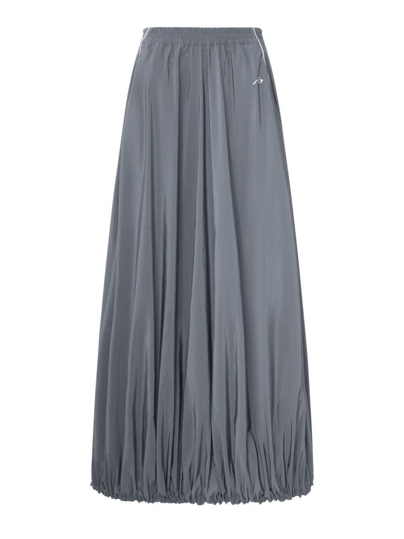 BODIES BALLOON SKIRT IN GREY TECHNICAL COTTON POPLIN - Balenciaga - Woman
