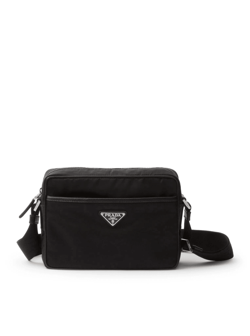 SHOULDER BAG IN RE-NYLON AND SAFFIANO - Prada - Man