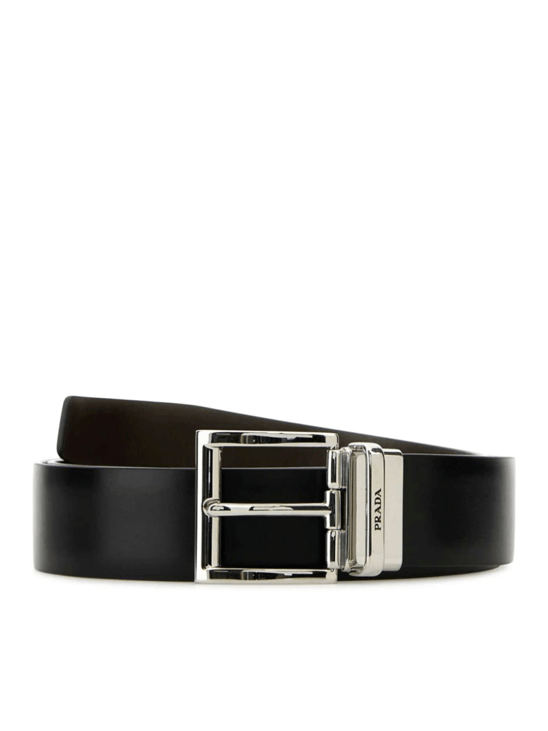 REVERSIBLE BRUSHED LEATHER BELT - Prada - Man