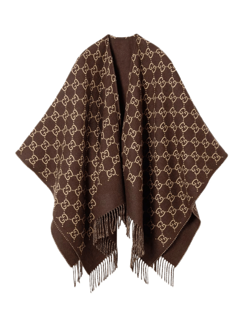GG WOOL JACQUARD CAPE - Gucci - Woman