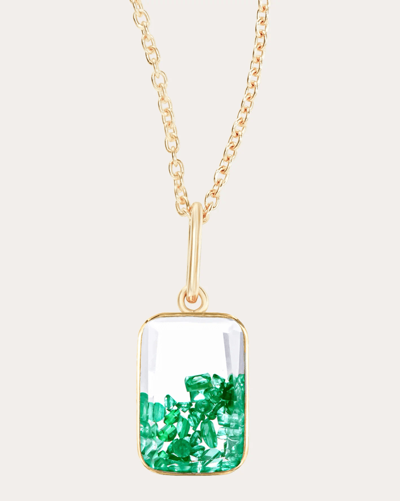 Moritz Glik Women's Emerald & 18k Gold Ten Fourteen Shaker Pendant Necklace