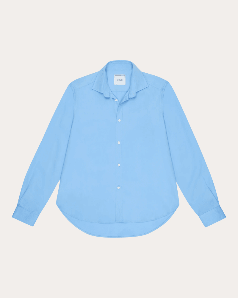 With Nothing Underneath Women's The Classic Tencel Button-Up Shirt in Cornflower Blue Denim/Tencel