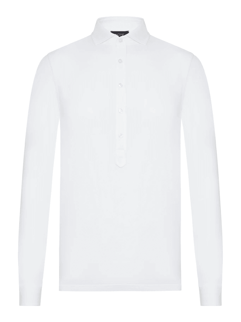 LONG-SLEEVED POLO SHIRT IN LIGHTWEIGHT COTTON - Nome G - Man