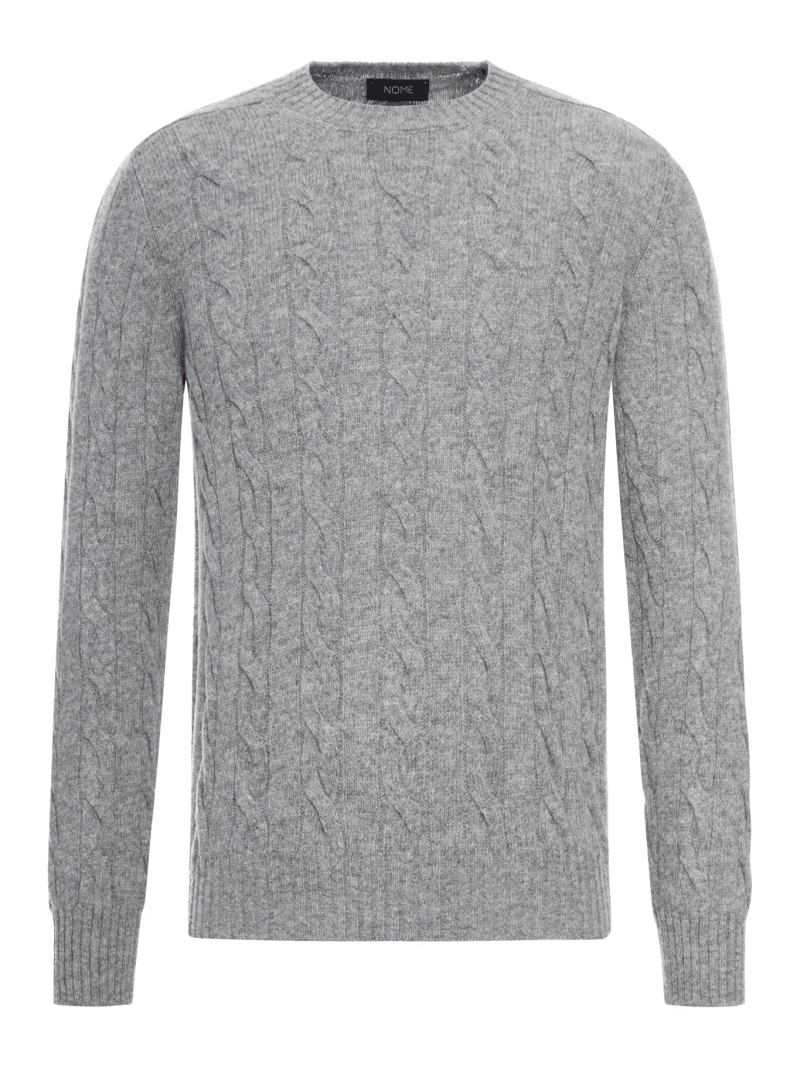 SHETLAND WOOL CABLE-KNIT CREWNECK - Nome G - Man