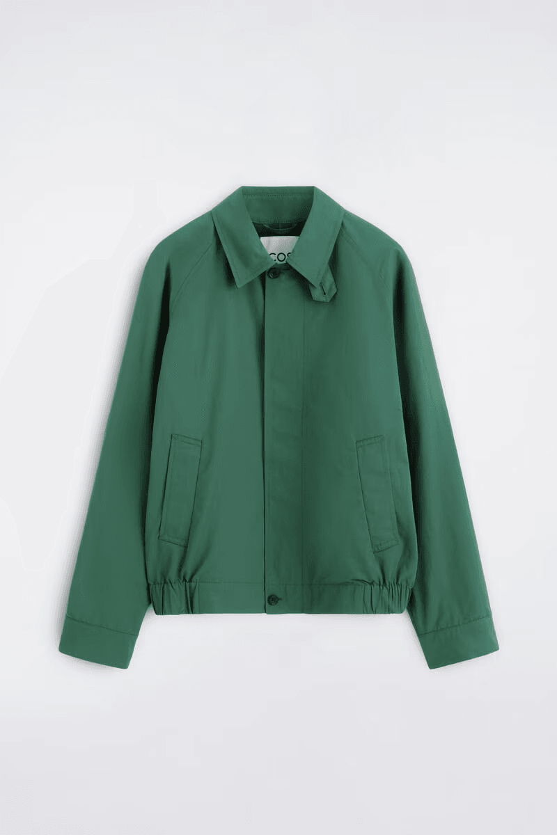 Cotton-Nylon Harrington Jacket
