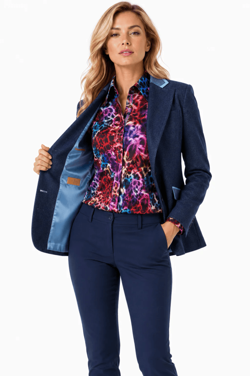 THE ASCOT HERRINGBONE CONTRAST BLAZER