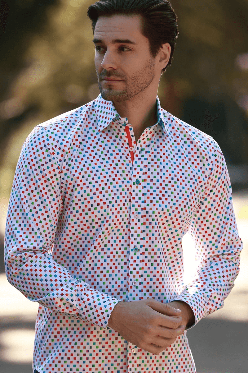 PIXEL MATRIX PRINT SHIRT
