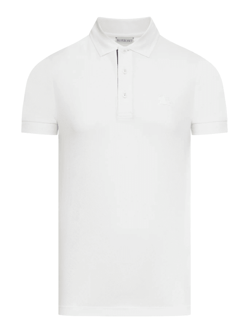 COTTON POLO SHIRT WITH EMBROIDERED EKD LOGO - Burberry - Man