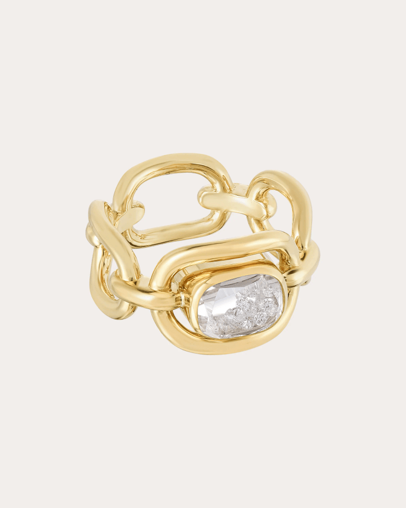 Moritz Glik Women's Diamond & 18k Gold Malha Shaker Ring in Yellow Gold