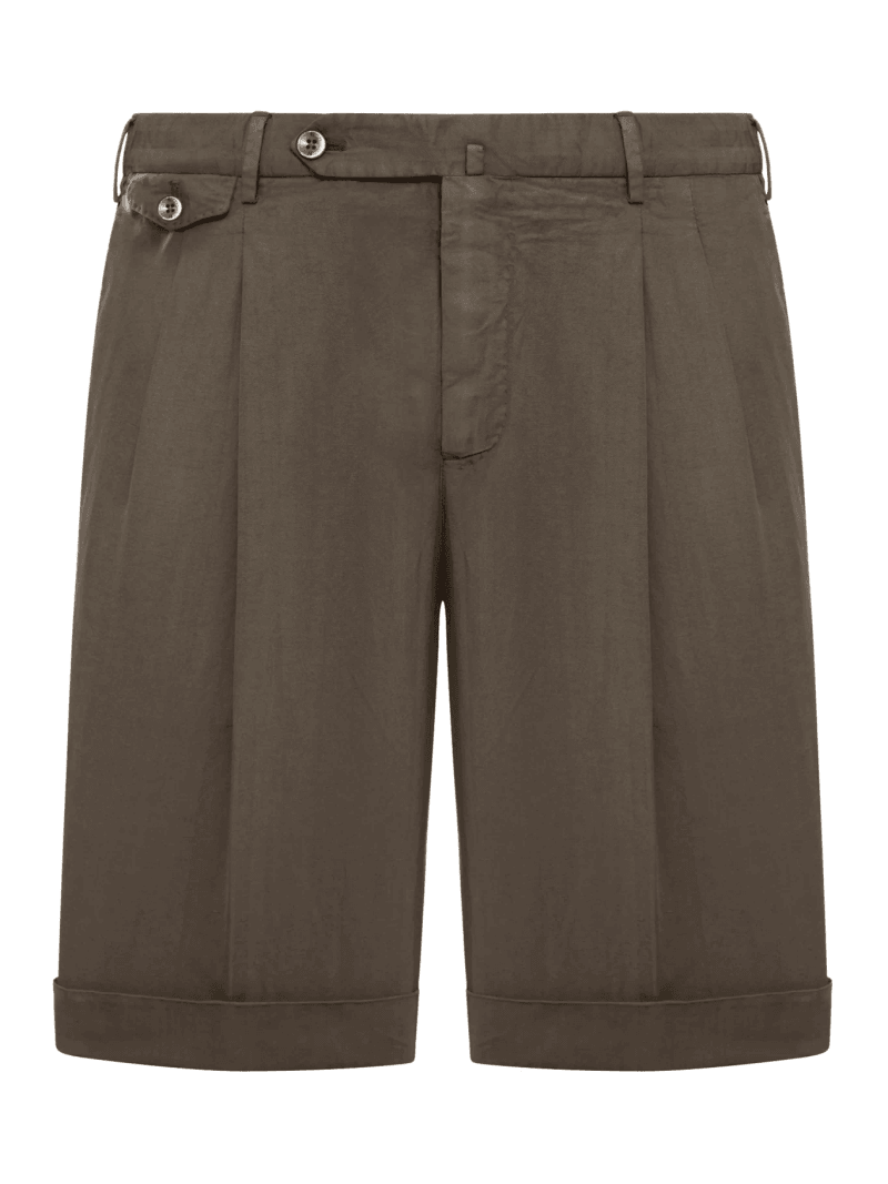 LINEN BLEND BERMUDA SHORTS - Pt Torino - Man