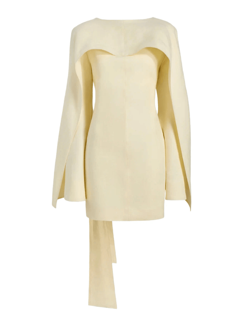 ONIS SHORT LINEN DRESS WITH RUFFLES - Khaite - Woman