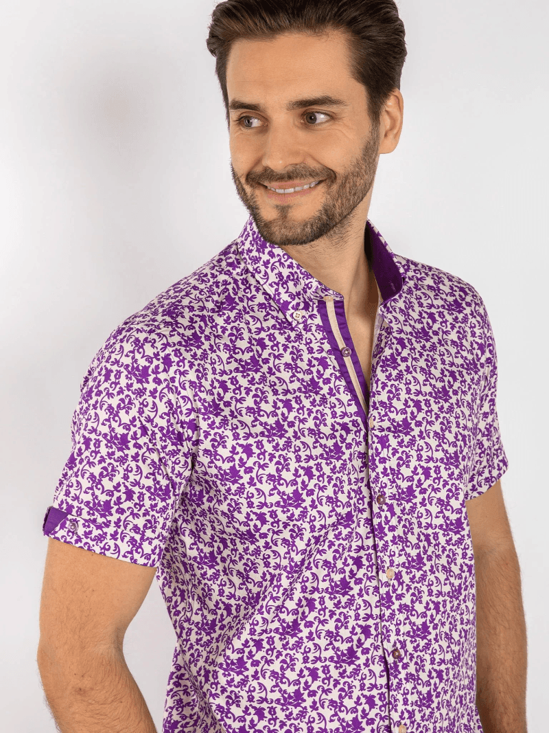 SILHOUETTE ORNAMENTS SHORT SLEEVE SHIRT