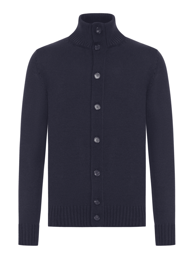 WOOL HIGH NECK CARDIGAN - Zanone - Man