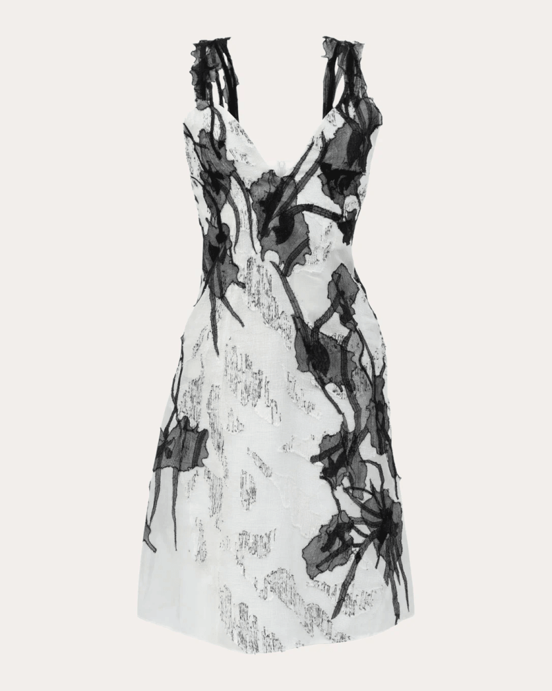 byVarga Women's Jasmine Couture Lace Appliqué Mini Dress Cotton/Linen/Polyester