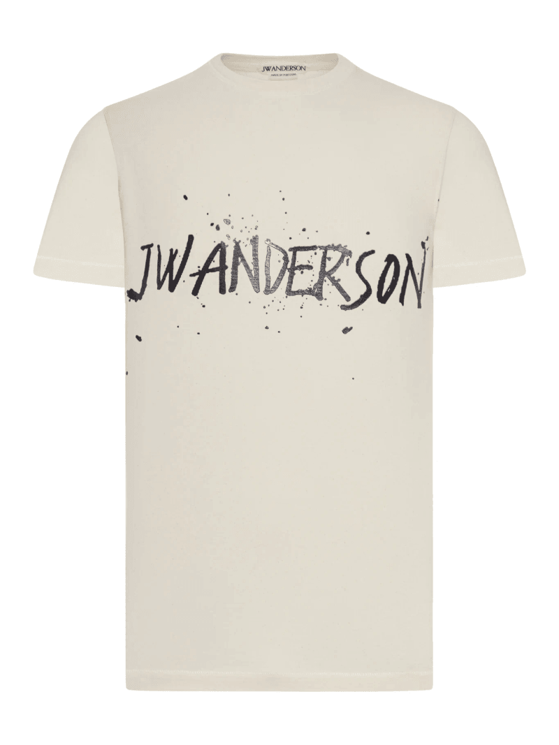 CIRCULAR T-SHIRT IN ECRU JERSEY - J. w.anderson - Man