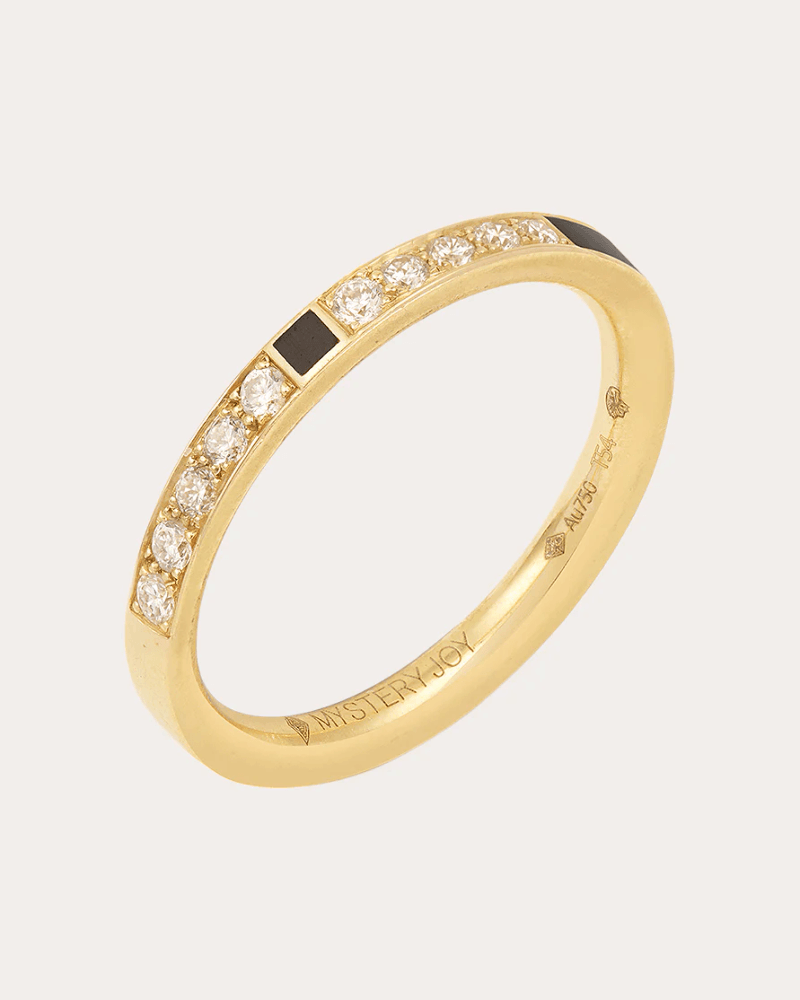 MYSTERYJOY Women's Diamond & 18k Gold Mirage Band Ring in Yellow Gold