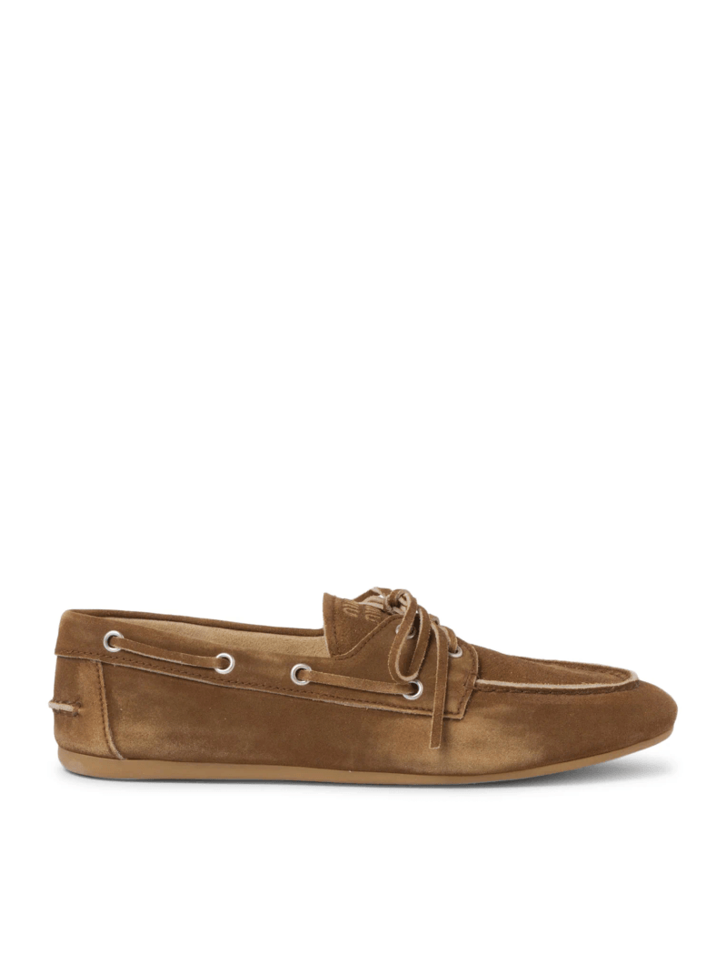 UNLINED LOAFERS IN DELAVE` SUEDE - Miu Miu - Woman