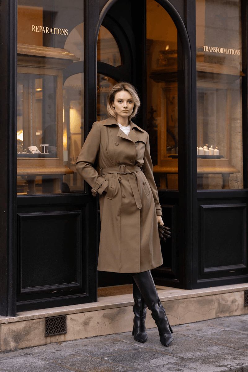 Gaâla Paris Trench-coat Kelianne en laine et coton