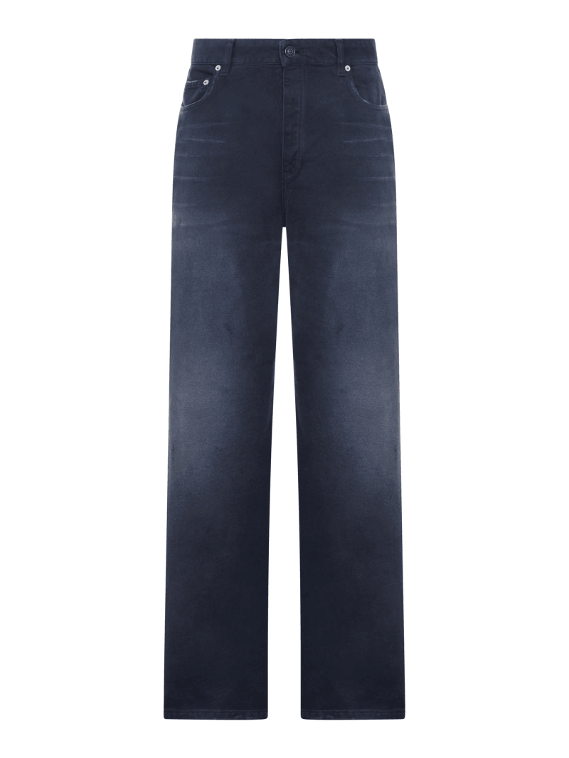 WIDE LEG DENIM JEANS - Balenciaga - Man